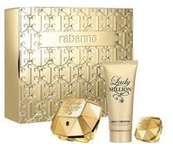 Paco Rabanne Lady Million, edp 80ml + edp 5ml + Testápoló 100ml női parfüm
