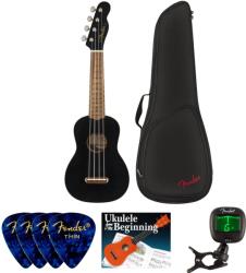 Fender Venice Soprano Ukulele WN SET Black Ukulele soprano (097-1610-706-SET)