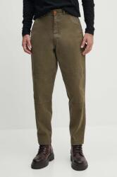 Barbour pantaloni de bumbac culoarea verde, cu fason chinos 9BYX-SPM0K2_78X