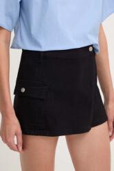 Answear Lab fustă pantaloni culoarea negru, neted, high waist BMYH-SZD01J_99X