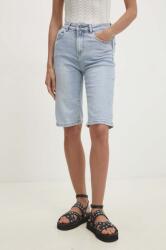 Answear Lab pantaloni scurti jeans femei, neted, high waist BMYH-SZD02H_55X (6950.IKK)