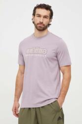 Adidas tricou din bumbac bărbați, culoarea violet, cu imprimeu IM8315 PPYH-TSM0A1_04X