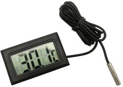 LCD szondás digitális hőmérő, -50-70 °C, 95 cm kábel, fekete (AG195)