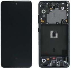Samsung Galaxy A51 5G LCD + érintőpanel kerettel, fekete, gyári, SM-A516 - pepita