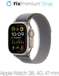 FixPremium - Curea Trail Loop pentru Apple Watch (38, 40 & 41mm), gri