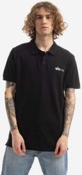 Alpha Industries polo de bumbac Basic culoarea negru, cu imprimeu 106600.03-black 99KK-TSM0M8_99X