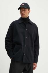 Universal Works cămașă din bumbac TRAVAIL OVERSHIRT bărbați, culoarea negru, cu guler clasic, relaxed, 29905 9BYX-KDM0L4_99X