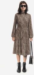 APC A. P. C. rochie culoarea maro, midi, dreaptă LYAAR. F05988-BLACK/WHIT 99KK-SUD0F2_88X (LYAAR.F05988)