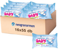 Neogranormon nedves törlőkendő Aloe Verával és kamillával 16x55 db