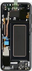 Samsung G955 Galaxy S8 Plus előlap keret, lcd kijelző és érintőpanel, fekete Same size OLED