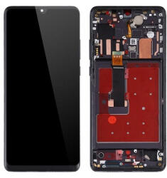 Huawei P30 Pro, P30 Pro New Edition (2020) előlap keret, lcd kijelző és érintőpanel, fekete, aurora black (OEM)