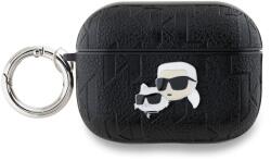 Karl Lagerfeld PU dombornyomott Karl és Choupette Heads tok AirPods 3-hoz fekete