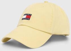 Tommy Jeans pamut baseball sapka nyomott mintás, AW0AW15848 - sárga Univerzális méret