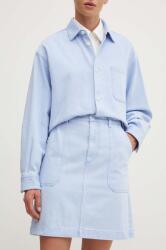 APC A. P. C. farmer szoknya jupe lea mini, harang alakú, COGZS. F06299 - kék 34