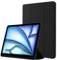  LEATHER Capac cu balamale pentru Apple iPad Air 11 2026 / 2025 / 2024 negru