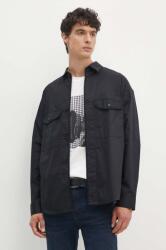 Giorgio Armani pamut ing férfi, galléros, fekete, relaxed, 6DZCL7 ZN3CZ - fekete S