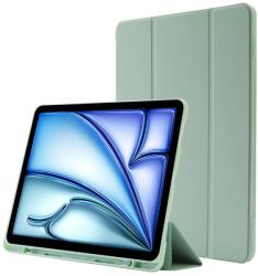  LEATHER Capac cu balamale pentru Apple iPad Air 11 2026 / 2025 / 2024 verde deschis