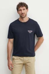 Tommy Hilfiger pamut póló sötétkék, férfi, nyomott mintás, MW0MW36208 - sötétkék S