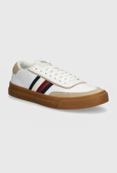 Tommy Hilfiger bőr sportcipő TH CUPSET 1A2 LTH MIX fehér, FM0FM05118 - fehér Férfi 41