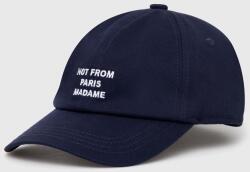 Drôle de Monsieur pamut baseball sapka La Casquette Slogan sötétkék, nyomott mintás, PERM-CP151-CO138-NY - sötétkék Univerzális méret