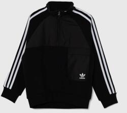 Adidas gyerek felső HZ CREW fekete, nyomott mintás, IY9810 - fekete 176