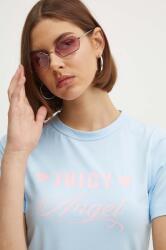 Juicy Couture t-shirt JUICY ANGEL női, JCGCT224021 - kék XS