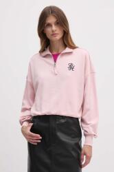 Tommy Hilfiger pamut melegítőfelső rózsaszín, női, nyomott mintás, WW0WW43337 - rózsaszín XS