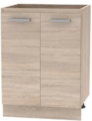 TEMPO KONDELA Alsószekrény 60 2DV, tölgy sonoma, NOVA PLUS NOPL-057-0S - kondela