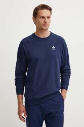 Adidas pamut melegítőfelső sötétkék, férfi, sima, IX7678 - sötétkék S