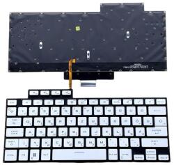 ASUS Zephyrus G15 GA503 GA503Q GA503QR GA503QS M16 GU603HE GU603HM GU603HR GU603ZE háttérvilágítással (backlit) fehér magyar (HU) laptop/notebook billentyűzet gyári