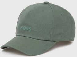 BOSS Orange pamut baseball sapka zöld, sima, 50518788 - zöld Univerzális méret