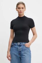 Levi's t-shirt női, félgarbó nyakú, fekete, 001MS - fekete S