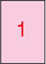 APLI Etikett, 210x297 mm, színes, APLI, pasztell rózsaszín, 20 etikett/csomag (11846) - tonerpiac