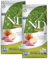 N&D Prime N&D Dog Prime Vaddisznó és Alma Medium/Maxi 2x12kg