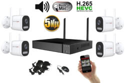 Monitorrs Security - Wifi IP kamerarendszer 4 kamerával 5 Mpix, aktív - 6123K4