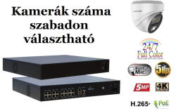 Monitorrs Security - AI IP Full Color Dóm kamerarendszer 9-16 kamerával 5 Mpix Wd - 6022K9-16