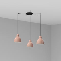Faro Barcelona Venice 200 fekete-pink függesztett lámpa (FAR-64255-126-3L) E27 3 izzós IP20 (64255-126-3L)