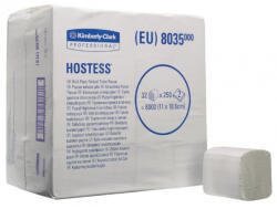 Kimberly-Clark Kimberly-Clarck HOSTESS hajtogatott toalettpapír - 2 rétegű, fehér (32 csom/krt. )