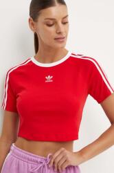 Adidas t-shirt 3 Stripes Baby Tee női, piros, IP0665 - piros S