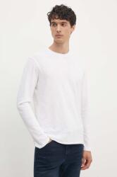 Sisley pamut hosszúujjú fehér, sima, 3WF0S1013 - fehér XL