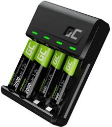 GreenCell Green Cell GC VitalCharger Ni-MH AA és AAA töltő + 2xAA 2000mAh 2xAAA 800mAh tölthető elem (GRSETGC03)