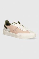 Tommy Hilfiger bőr sportcipő TH HERITAGE COURT SNEAKER SDE rózsaszín, FW0FW08037 - rózsaszín Női 37