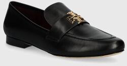 Tory Burch bőr mokaszin Eleanor Loafer fekete, női, lapos talpú, 158204-006 - fekete Női 39