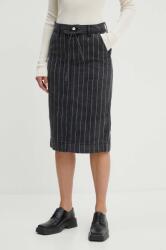 Day Birger et Mikkelsen farmer szoknya Betsy - Denim Stripes fekete, midi, egyenes, DAY65243207 - fekete 34