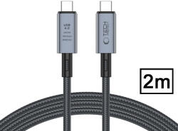 Tech-Protect USB Type-C - USB Type-C adat- és töltőkábel - Tech-Protect Ultraboost USB 4.0 / 8K / 40 Gbps / PD240 Cable - 240W - szürke - rexdigital - 9 686 Ft