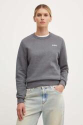 APC A. P. C. pamut melegítőfelső sweat boxy petit vpc szürke, női, sima, COHBR. F27918 - szürke XS