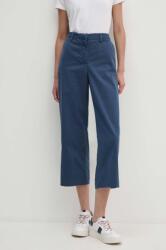 Tommy Hilfiger nadrág női, sötétkék, magas derekú széles, WW0WW42373 - sötétkék 38