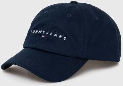Tommy Jeans pamut baseball sapka sötétkék, nyomott mintás, AW0AW16868 - sötétkék Univerzális méret
