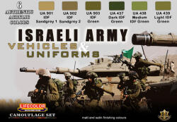 Lifecolor Israeli Army Vehicles & Uniforms, 6 x 22 ml (CS32)