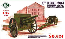 UniModels 3inch field gun, model 1902 1: 72 (UMT624)